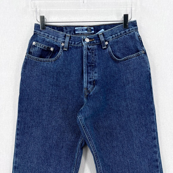 VINTAGE GAP Jeans Womens 27 28 Blue Loose Fit High Rise Rigid Medium wash Y2K - Picture 3 of 14